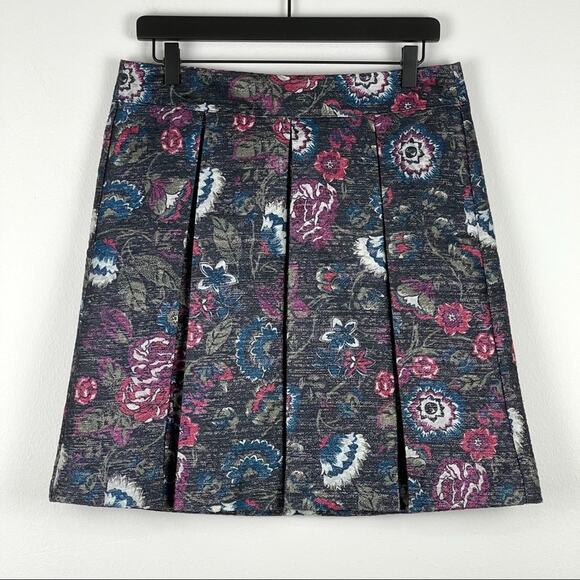 Loft Outlet Floral Brocade / Tapestry Style Pleated Skirt w/ Metallic Thread - 8 - Picture 10 of 10